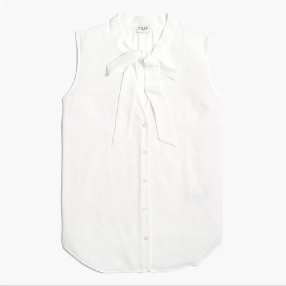 J. Crew Drapey Tie Neck Sleeveless Blouse NWT